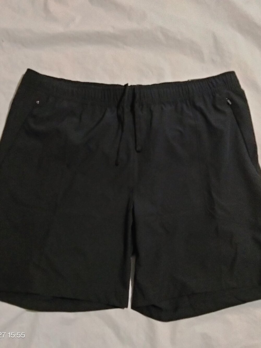 NWT LEG3ND Men's XL Performance Shorts 7" Inseam Black Stretch Wicking Pocket